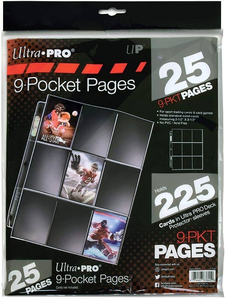 Ultra Pro: Silver Series 9-pocket Page, 25 ct