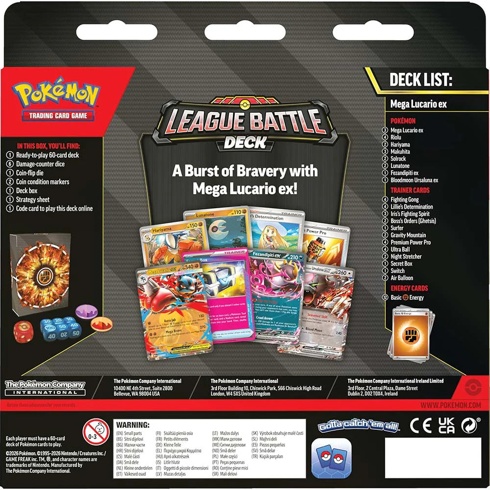 Pokémon TCG: Mega Lucario ex League Battle Deck - INGLÉS