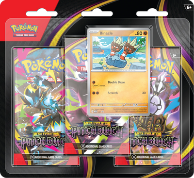 Pokémon TCG: Mega Evolution ME05 - Pitch Black Three Booster Blister - INGLÉS