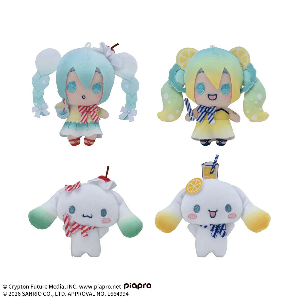 Furyu - Hatsune Miku x Cinnamoroll Cream Soda & Lemon Soda Mascot Plush