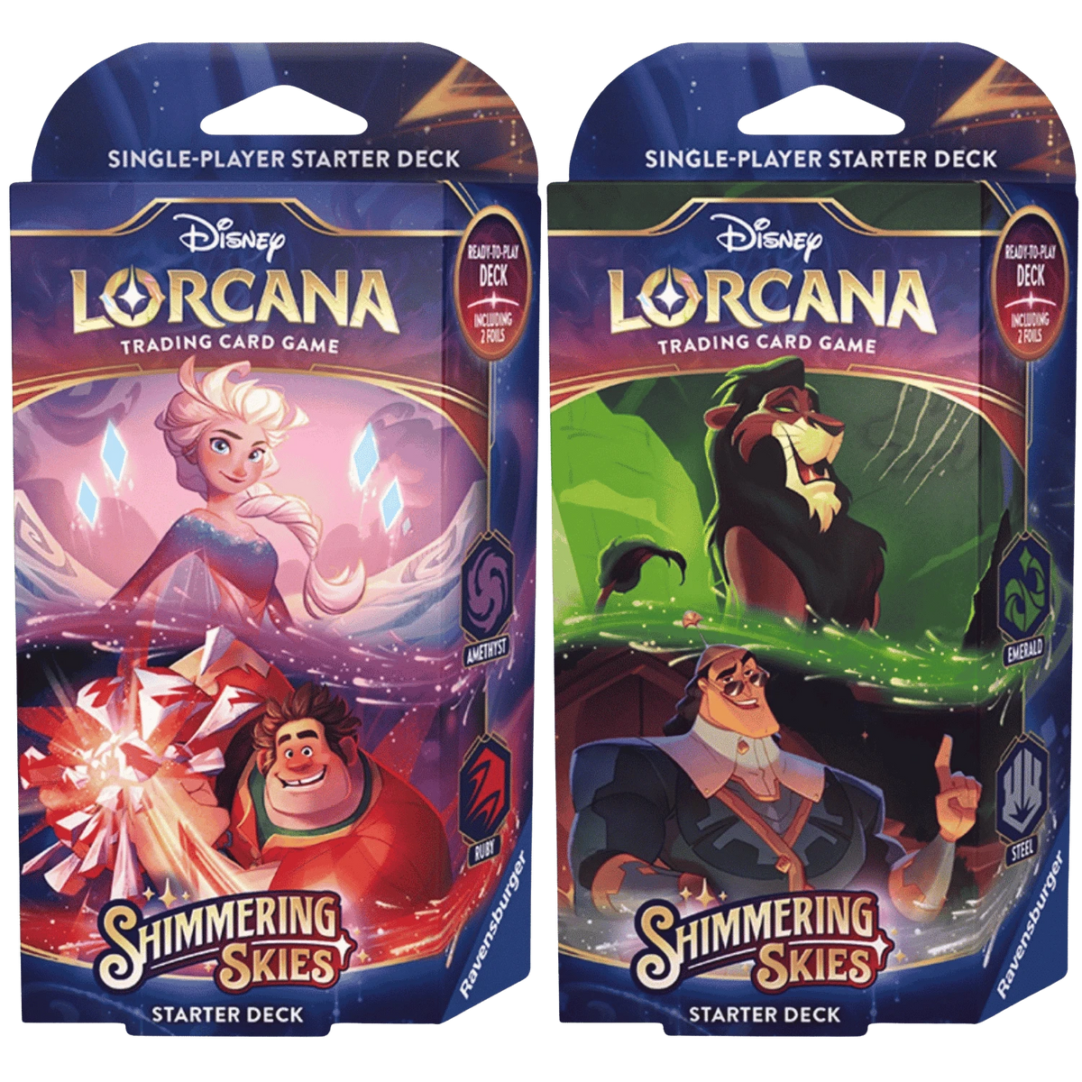 Disney Lorcana Trading Card Game: Shimmering Skies Starter Deck - INGLÉS