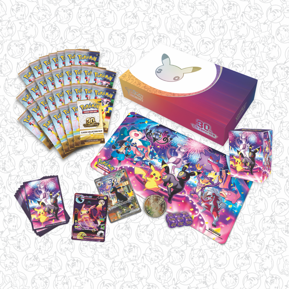 Pokémon TCG: 30th Anniversary Celebration Ultra Premium Collection Day/Night - INGLÉS: contenido de la versión Noche con Umbreon ex (upc-02-en)