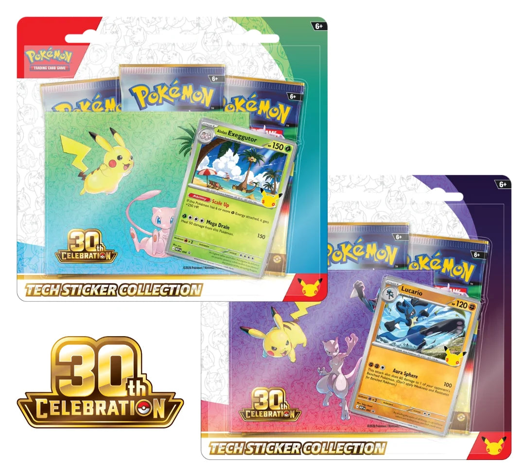 Pokémon TCG: 30th Anniversary Celebration Tech Sticker Collection - ESPAÑOL