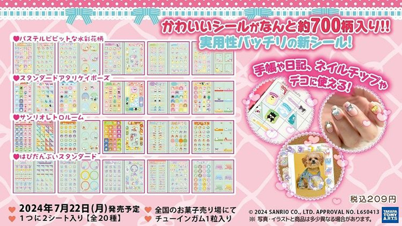 Sanrio Chewing Gum & Many Petit Stickers