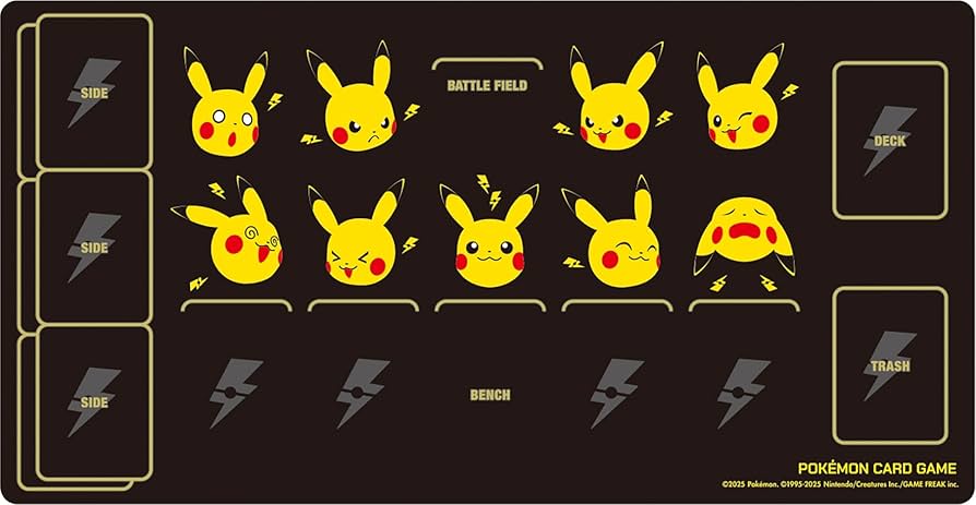 Pokemon Card Game Playmat Pikachu and Lightning