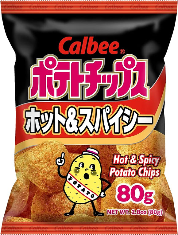 Calbee Potato Chips Hot & Spicy 80g
