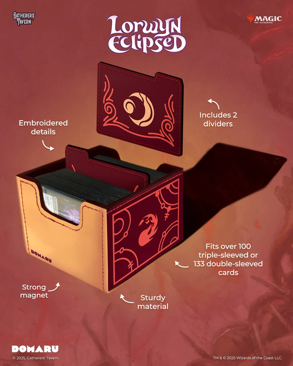 Deckbox: MTG DOMARU Box- Lorwyn Eclipsed- Cinder Red
