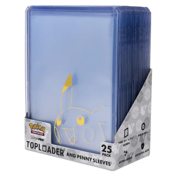 Ultra Pro: Pikachu Toploader and Penny Sleeves Combo Pack for Pokémon - Clear 25ct