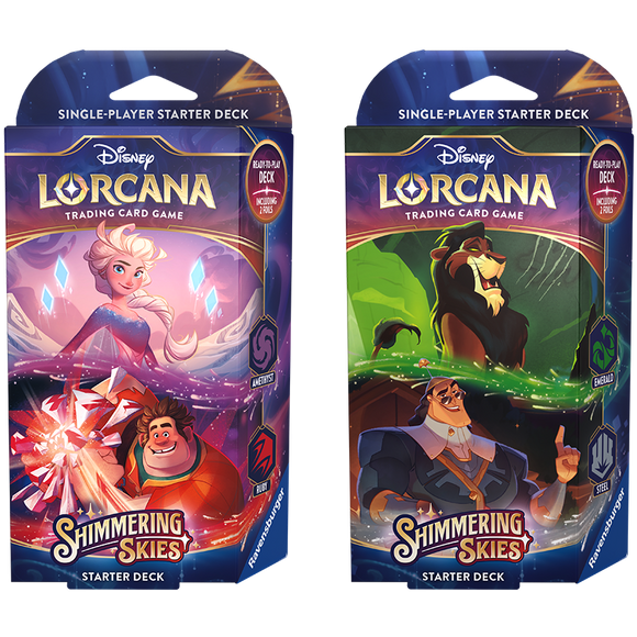 Disney Lorcana Trading Card Game: Shimmering Skies Starter Deck - INGLÉS