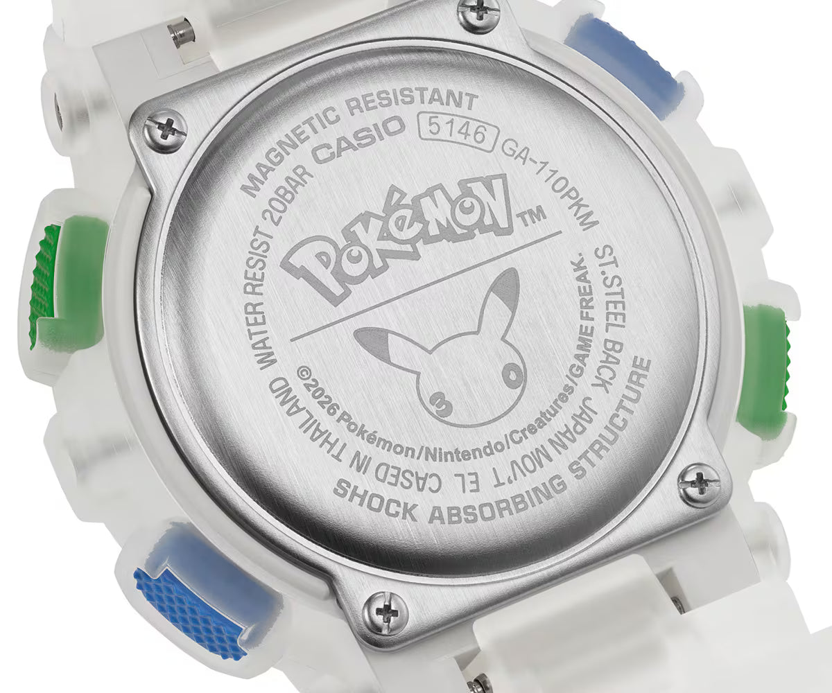 Casio G-Shock Pokémon 30th Anniversary Collaboration Model GA-110PKM-7A