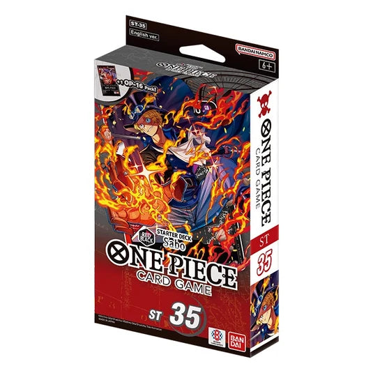 ONE PIECE CARD GAME STARTER DECKS [ST35] - BLACK/RED SABO - INGLÉS