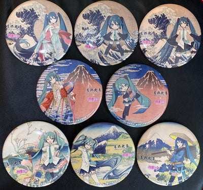 Hokusai Katsushika x Hatsune Miku Metal Badge