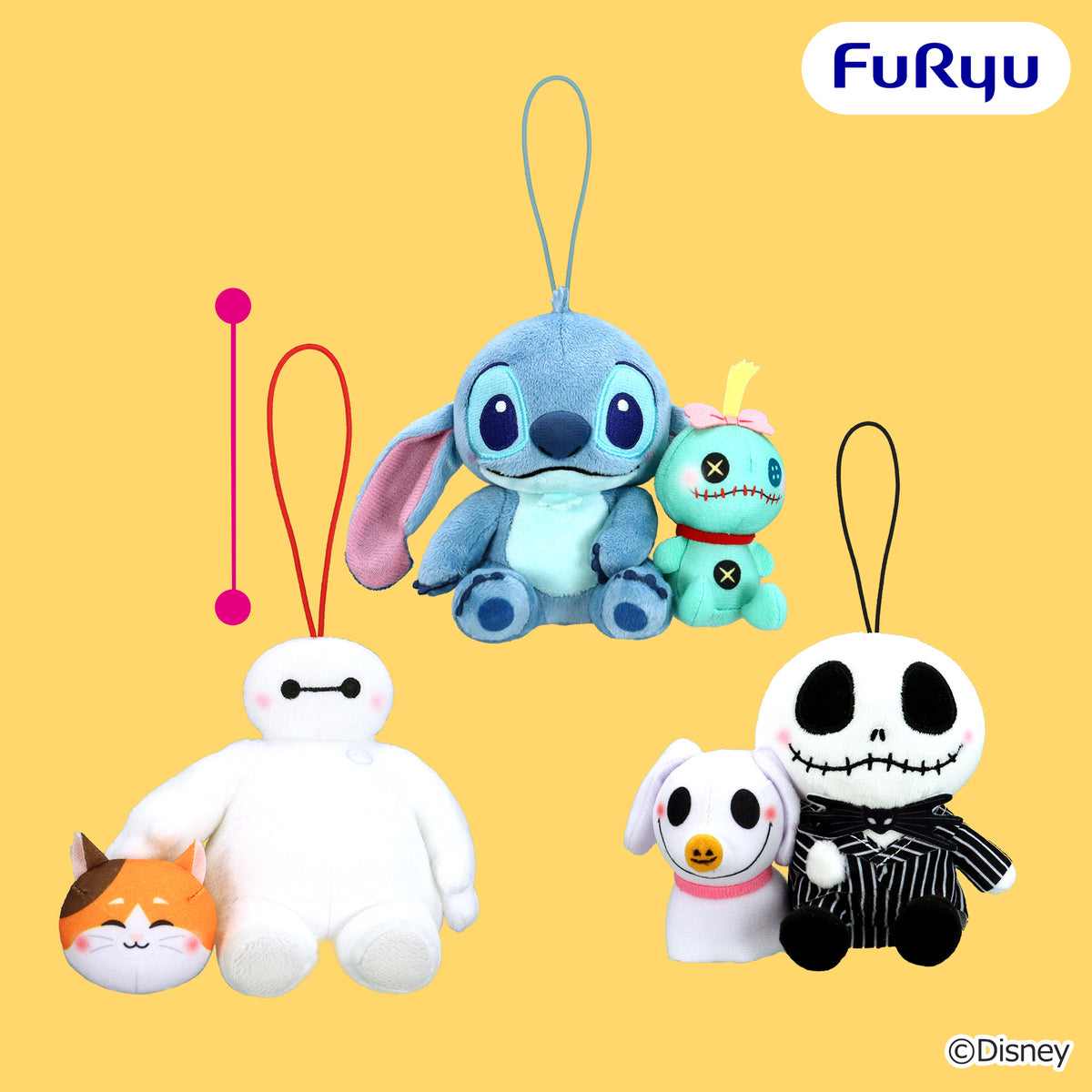 Furyu - Disney Characters FukuFuku Pair Mascot Plush