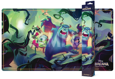 Lorcana Playmat Attack of the Vine Playmat Mike Wazowski, Sulley, and Boo