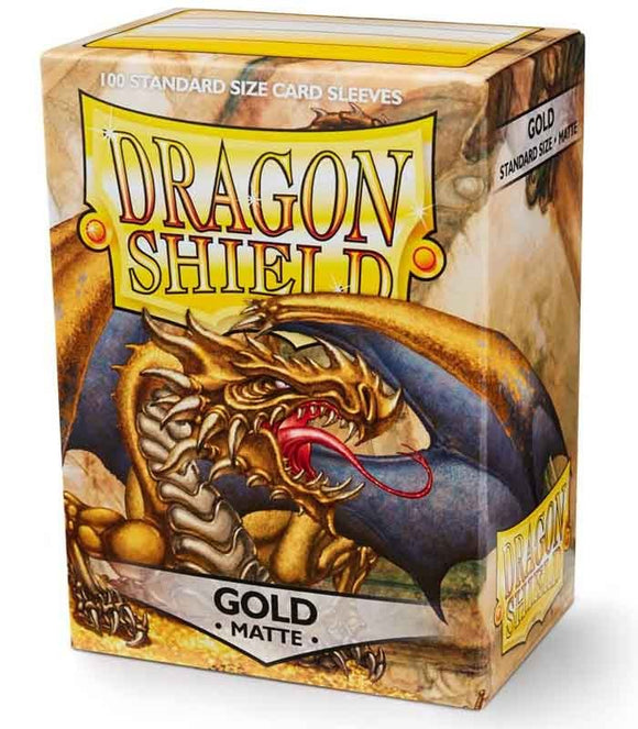 Dragon Shield: 100 Micas Tamaño Standard Matte Gold