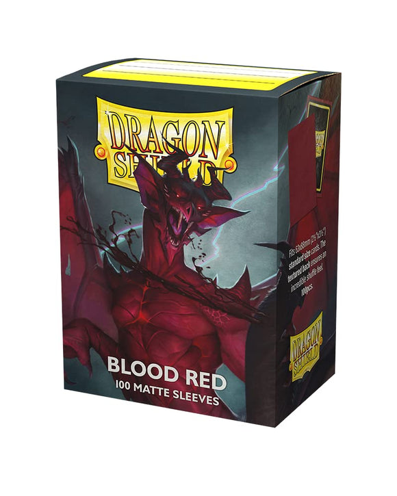 Dragon Shield: 100 Micas Tamaño Standard Matte Blood Red