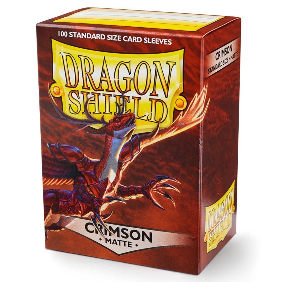 Dragon Shield: 100 Micas Tamaño Standard Matte Crimson