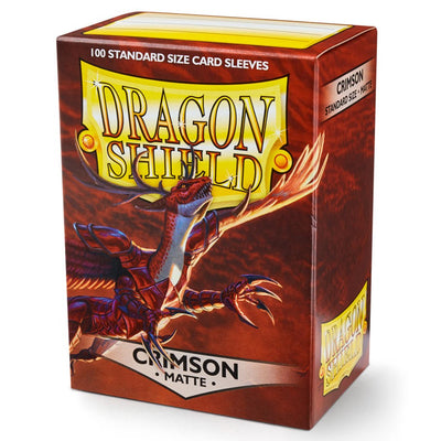 Dragon Shield: 100 Micas Tamaño Standard Matte Crimson