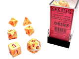 Chessex: Sunburst/ Red Polyhedral 7 Dados