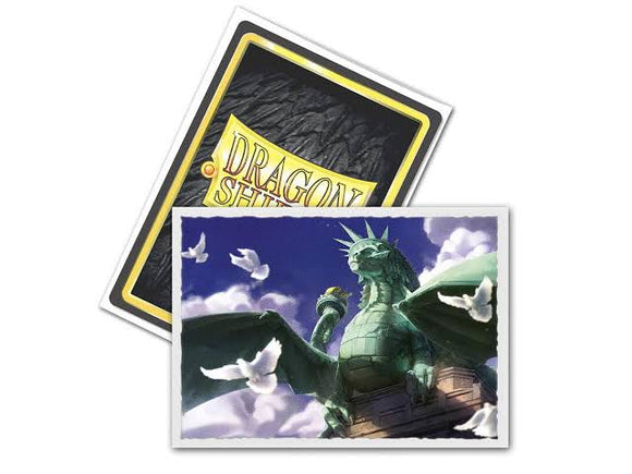 Dragon Shield: 100 Micas Tamaño Standard Art Matte Dragon of Liberty